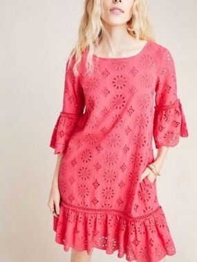 Anthropologie Eyelet Lace Dress